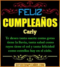 GIF Frases de Cumpleaños Carly