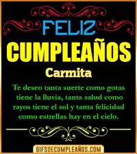 GIF Frases de Cumpleaños Carmita