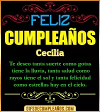GIF Frases de Cumpleaños Cecilia