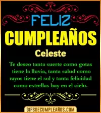 GIF Frases de Cumpleaños Celeste