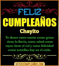 GIF Frases de Cumpleaños Chayito