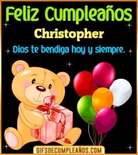 GIF Feliz Cumpleaños Dios te bendiga Christopher