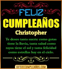 GIF Frases de Cumpleaños Christopher