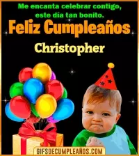 GIF Meme de Niño Feliz Cumpleaños Christopher