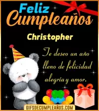 GIF Te deseo un feliz cumpleaños Christopher