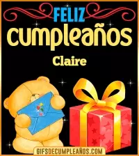 GIF Tarjetas animadas de cumpleaños Claire
