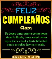 GIF Frases de Cumpleaños Clara