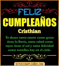GIF Frases de Cumpleaños Cristhian