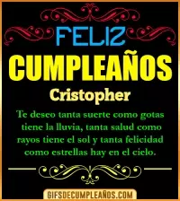 GIF Frases de Cumpleaños Cristopher