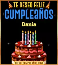 GIF Te deseo Feliz Cumpleaños Dania