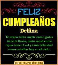 GIF Frases de Cumpleaños Delfina