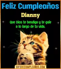 GIF Feliz Cumpleaños te guíe en tu vida Dianny
