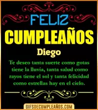 GIF Frases de Cumpleaños Diego