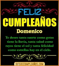 GIF Frases de Cumpleaños Domenico