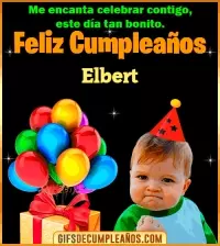 GIF Meme de Niño Feliz Cumpleaños Elbert