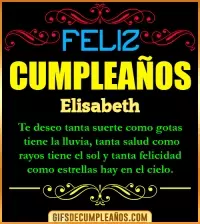 GIF Frases de Cumpleaños Elisabeth