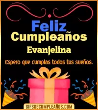GIF Mensaje de cumpleaños Evanjelina