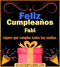 GIF Mensaje de cumpleaños Fabi