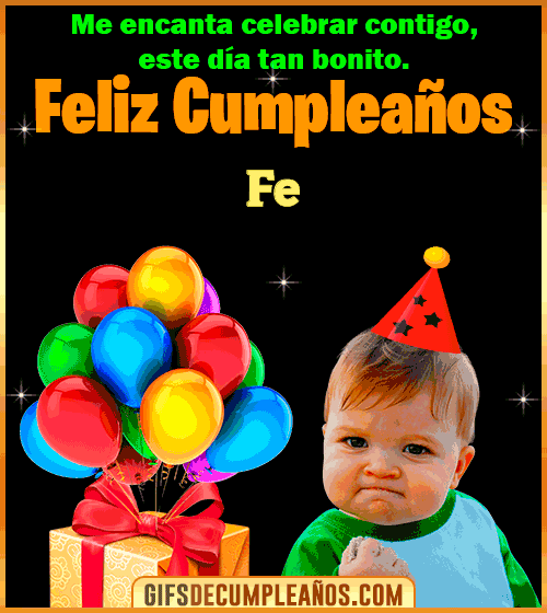 Meme de Niño Feliz Cumpleaños Fe