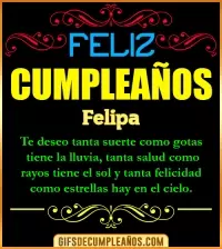GIF Frases de Cumpleaños Felipa