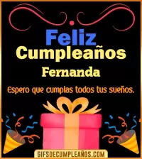 GIF Mensaje de cumpleaños Fernanda
