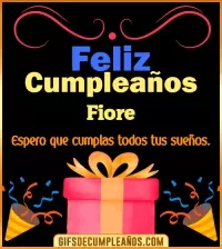 GIF Mensaje de cumpleaños Fiore