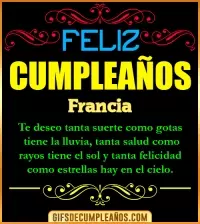 GIF Frases de Cumpleaños Francia