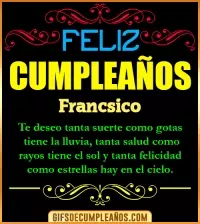 GIF Frases de Cumpleaños Francsico