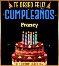 GIF Te deseo Feliz Cumpleaños Francy