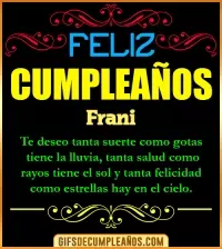 GIF Frases de Cumpleaños Frani