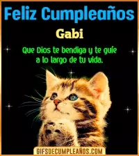 GIF Feliz Cumpleaños te guíe en tu vida Gabi