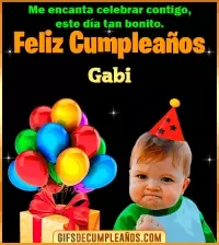 GIF Meme de Niño Feliz Cumpleaños Gabi