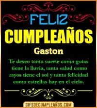 GIF Frases de Cumpleaños Gaston