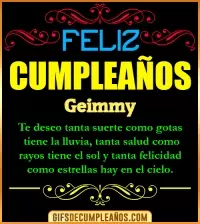 GIF Frases de Cumpleaños Geimmy
