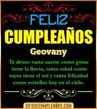 GIF Frases de Cumpleaños Geovany