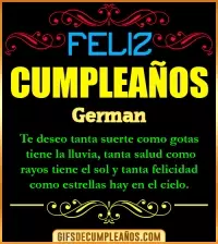 GIF Frases de Cumpleaños German