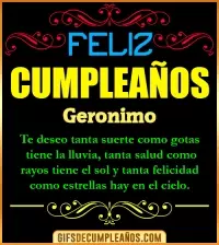 GIF Frases de Cumpleaños Geronimo