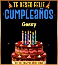 GIF Te deseo Feliz Cumpleaños Gessy