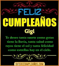 GIF Frases de Cumpleaños Gigi