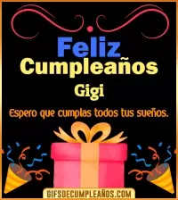 GIF Mensaje de cumpleaños Gigi
