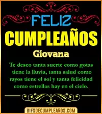 GIF Frases de Cumpleaños Giovana