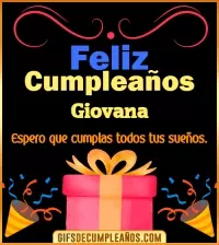 GIF Mensaje de cumpleaños Giovana