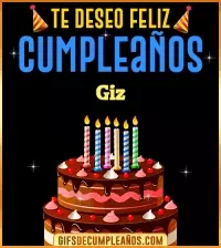 GIF Te deseo Feliz Cumpleaños Giz