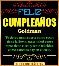 GIF Frases de Cumpleaños Goldman