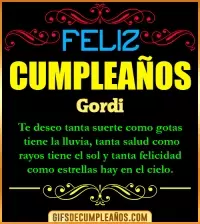 GIF Frases de Cumpleaños Gordi