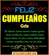 GIF Frases de Cumpleaños Gris
