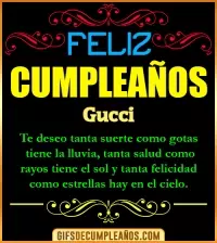GIF Frases de Cumpleaños Gucci