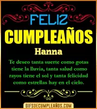 GIF Frases de Cumpleaños Hanna