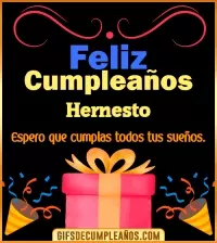 GIF Mensaje de cumpleaños Hernesto