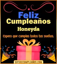 GIF Mensaje de cumpleaños Honeyda